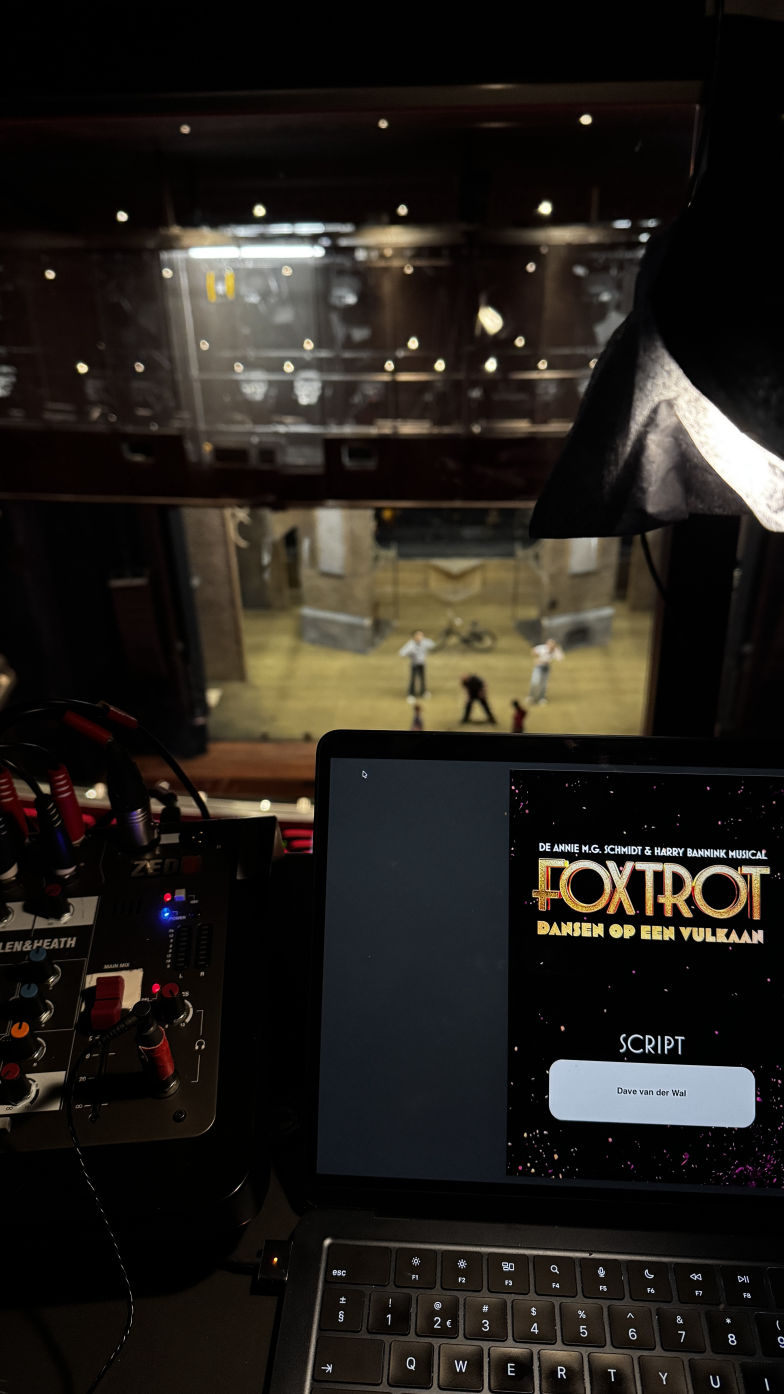 Foxtrot de musical vanuit de lichtcabine