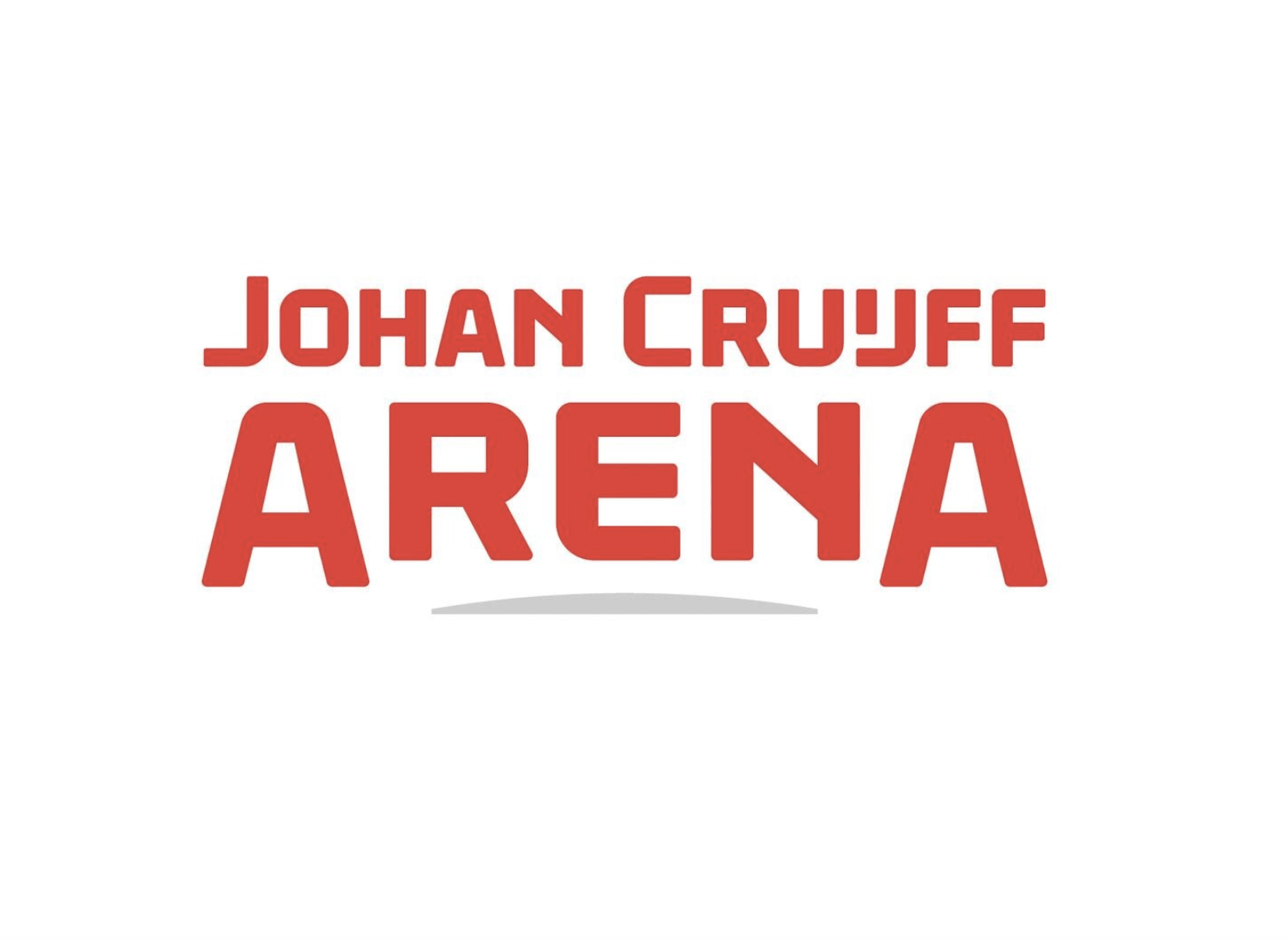 rode letters die de woorden johan cruijff arena